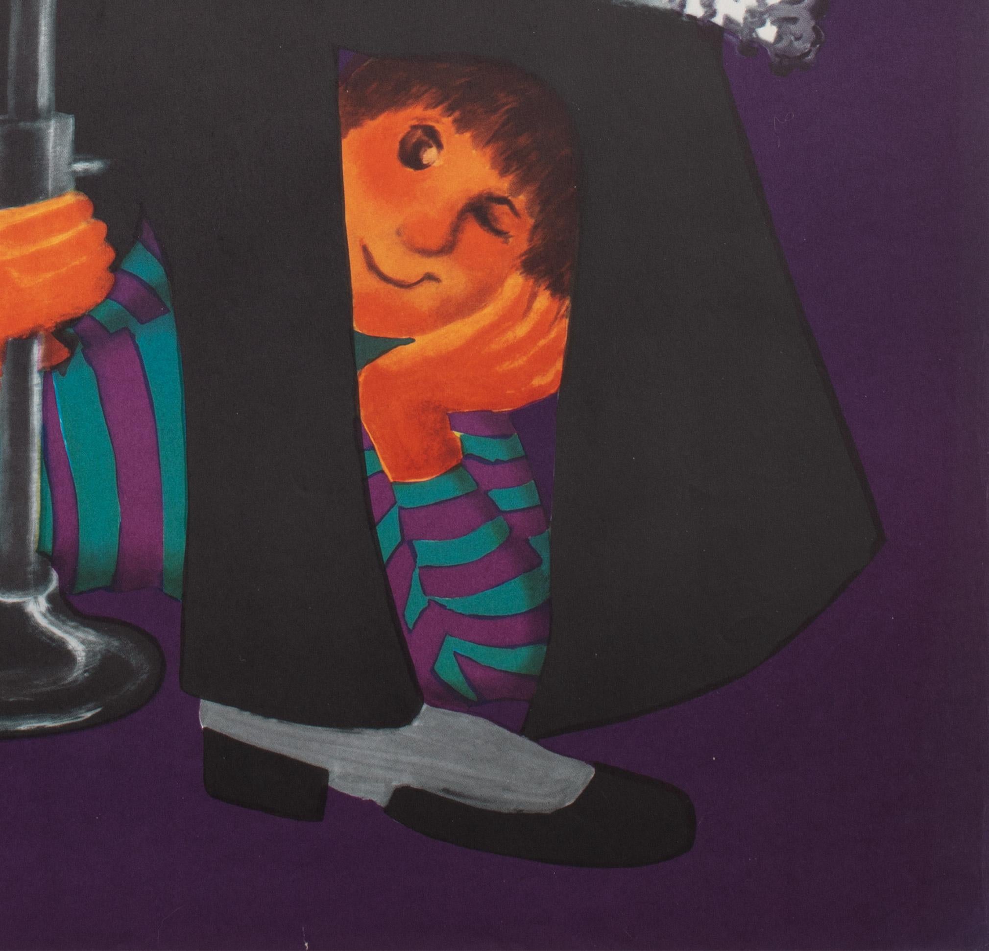 Cyrk Magician Levitatation, polnisches Zirkusplakat, Miedza-Tomaszewski, 1975 im Angebot 2
