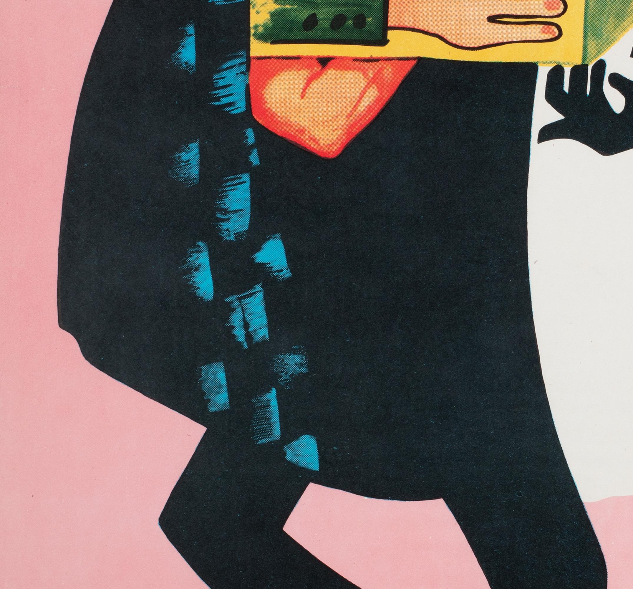 Paper CYRK Magician Snake Charmer 1973 Polish Circus Poster, Miedza-Tomaszewski