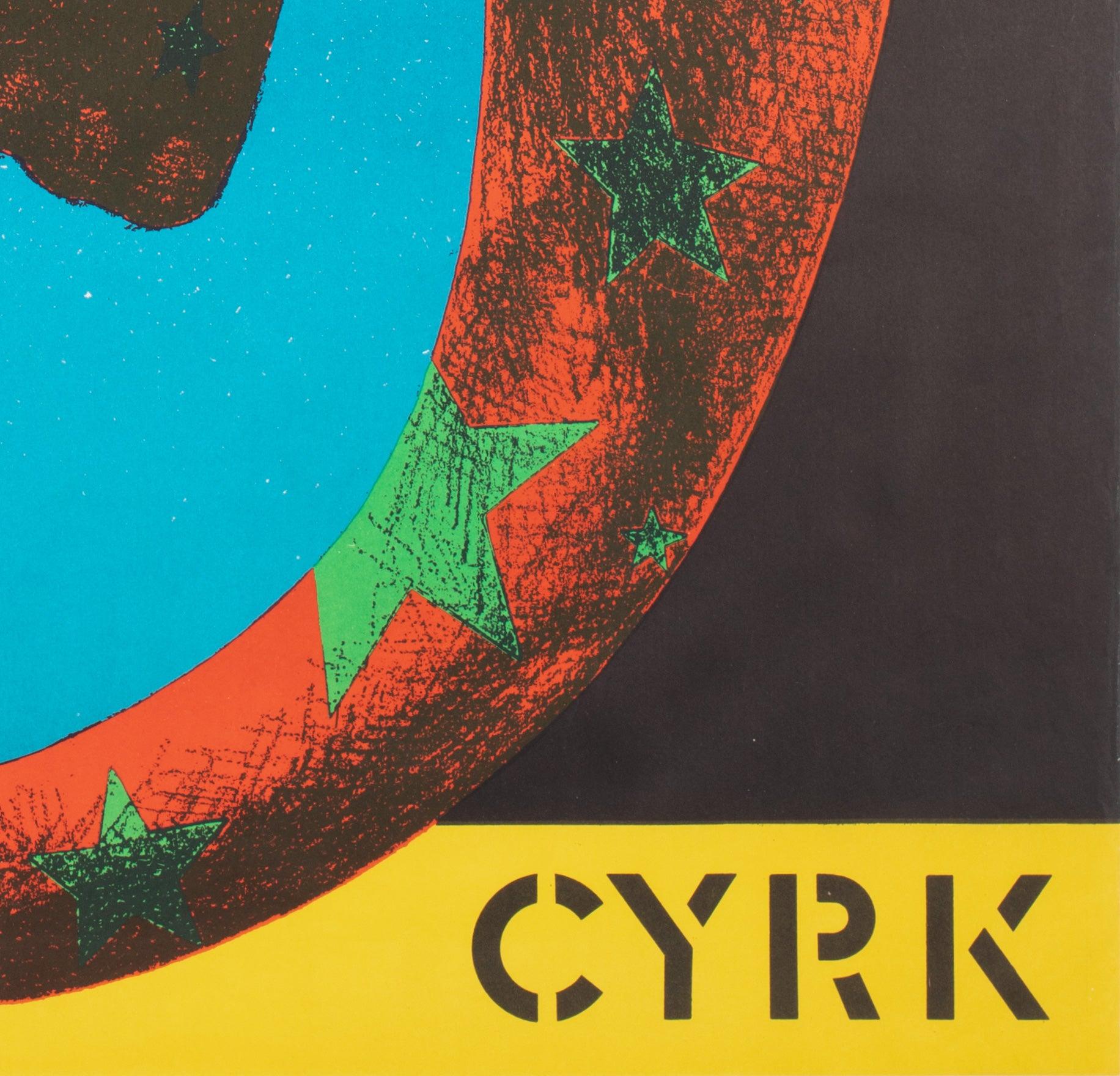 Cyrk Star Elephant 1974 Affiche de cirque polonais, Mieczyslaw Wasilewski Excellent état - En vente à Bath, Somerset