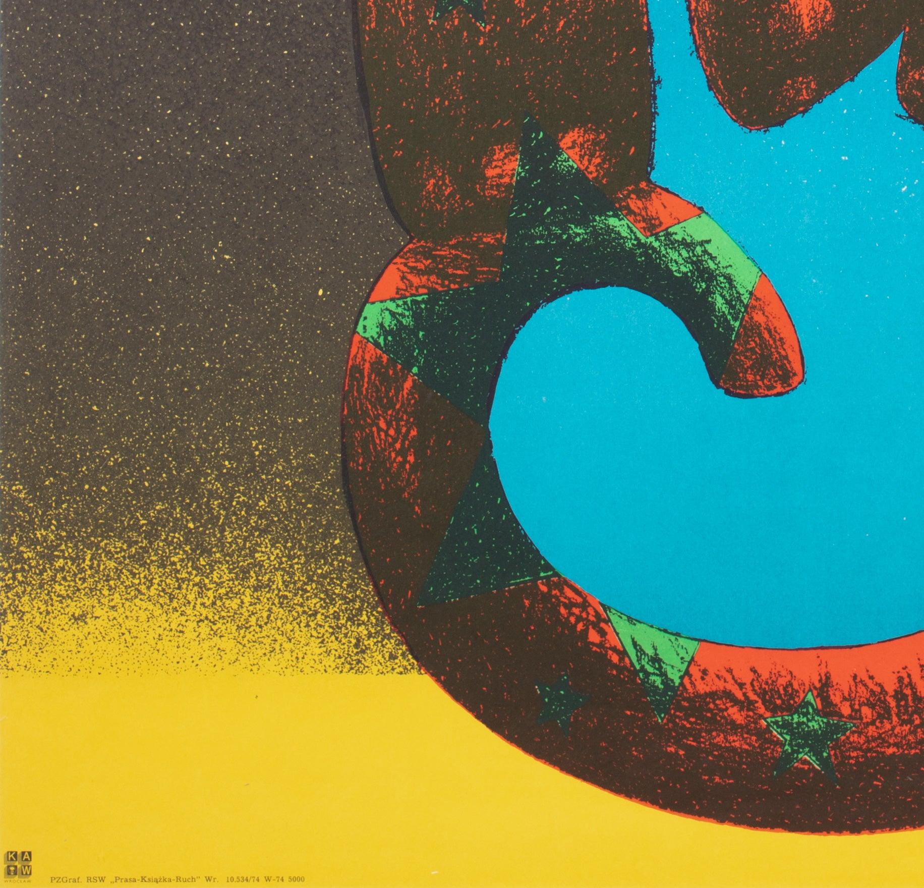 Papier Cyrk Star Elephant 1974 Affiche de cirque polonais, Mieczyslaw Wasilewski en vente
