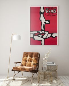 Cyrk Three Acrobats 1964 Polish Circus Poster, Gorka