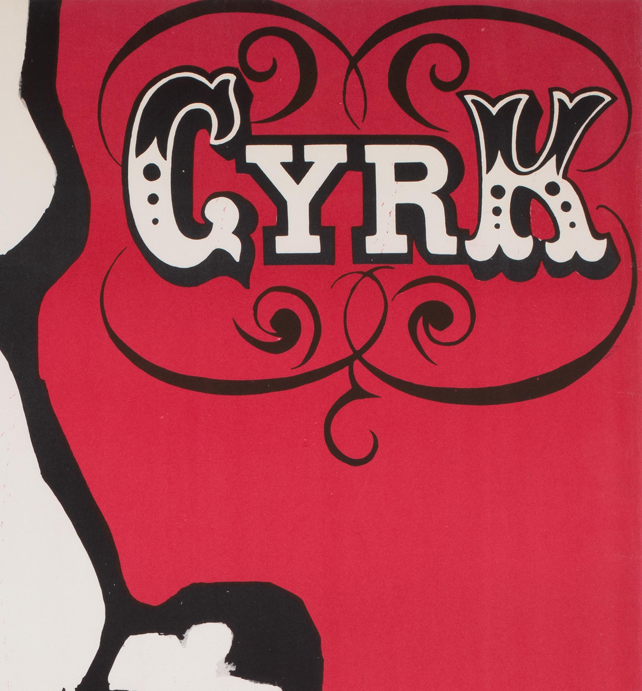 Cyrk Three Acrobats 1964 Polish Circus Poster, Gorka For Sale 1