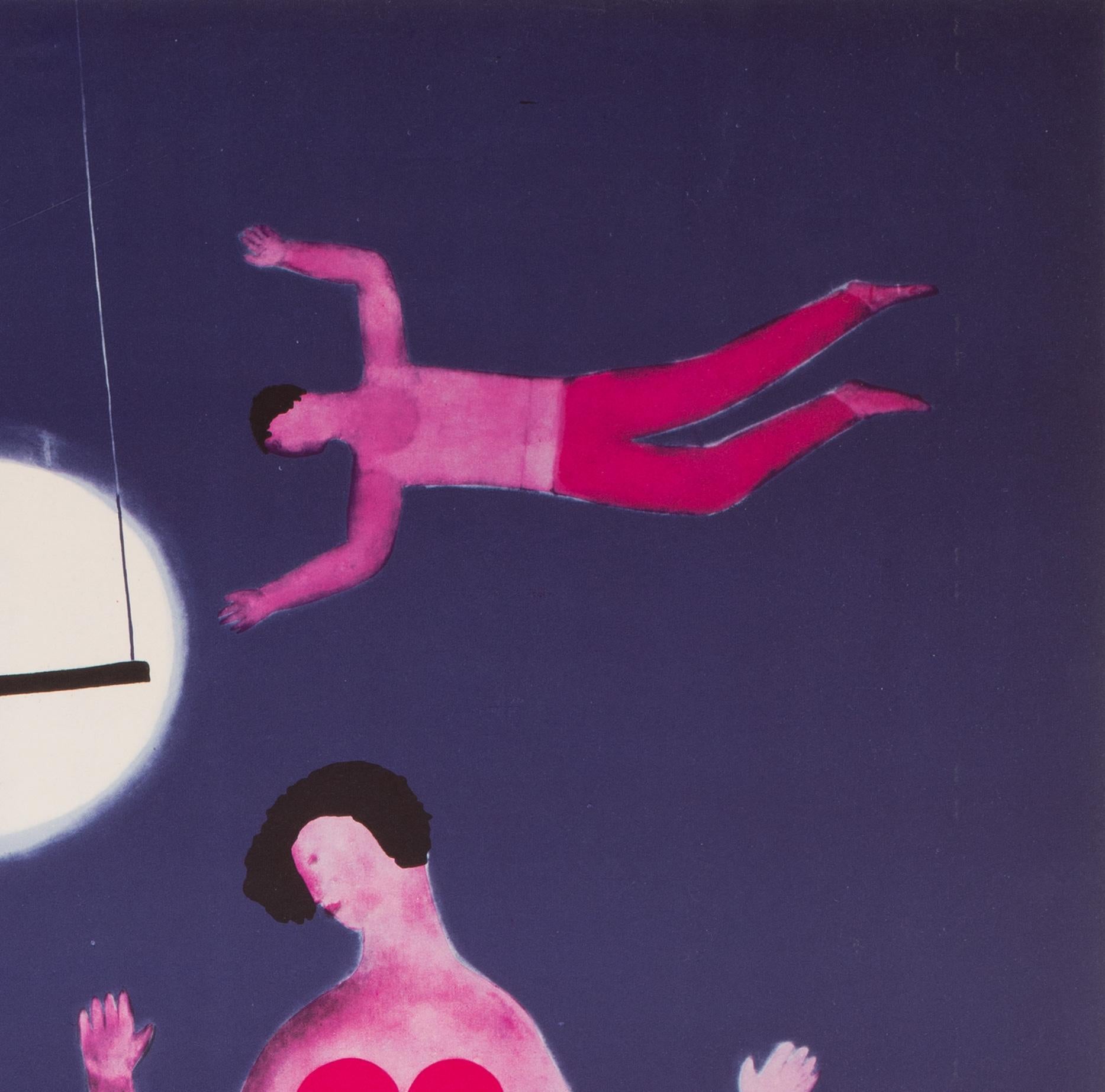 Cyrk Three Aerialists 1966 Polnisches Zirkusplakat, Danuta Zukowska (20. Jahrhundert) im Angebot