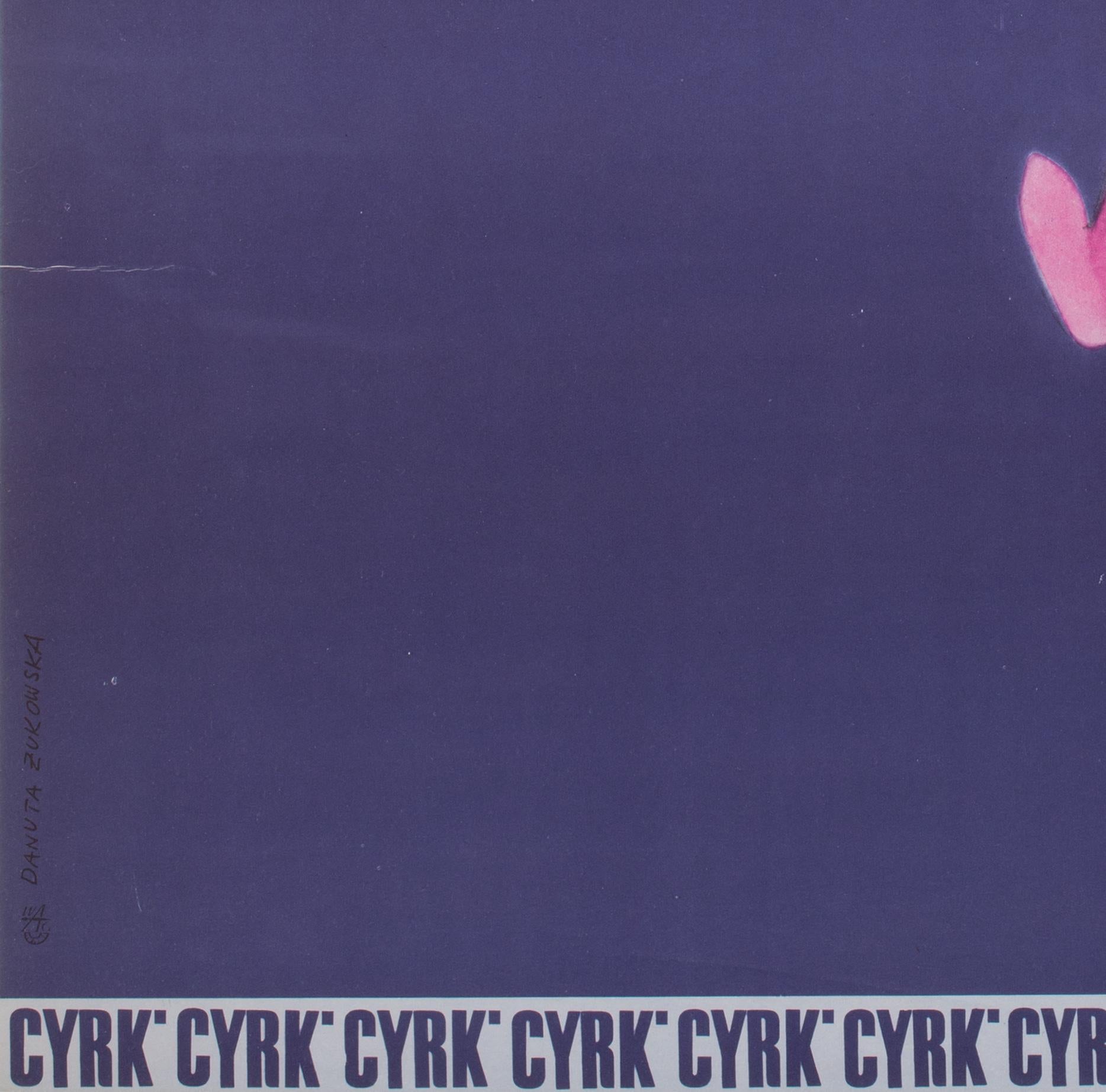 Cyrk Three Aerialists 1966 Polnisches Zirkusplakat, Danuta Zukowska im Angebot 2