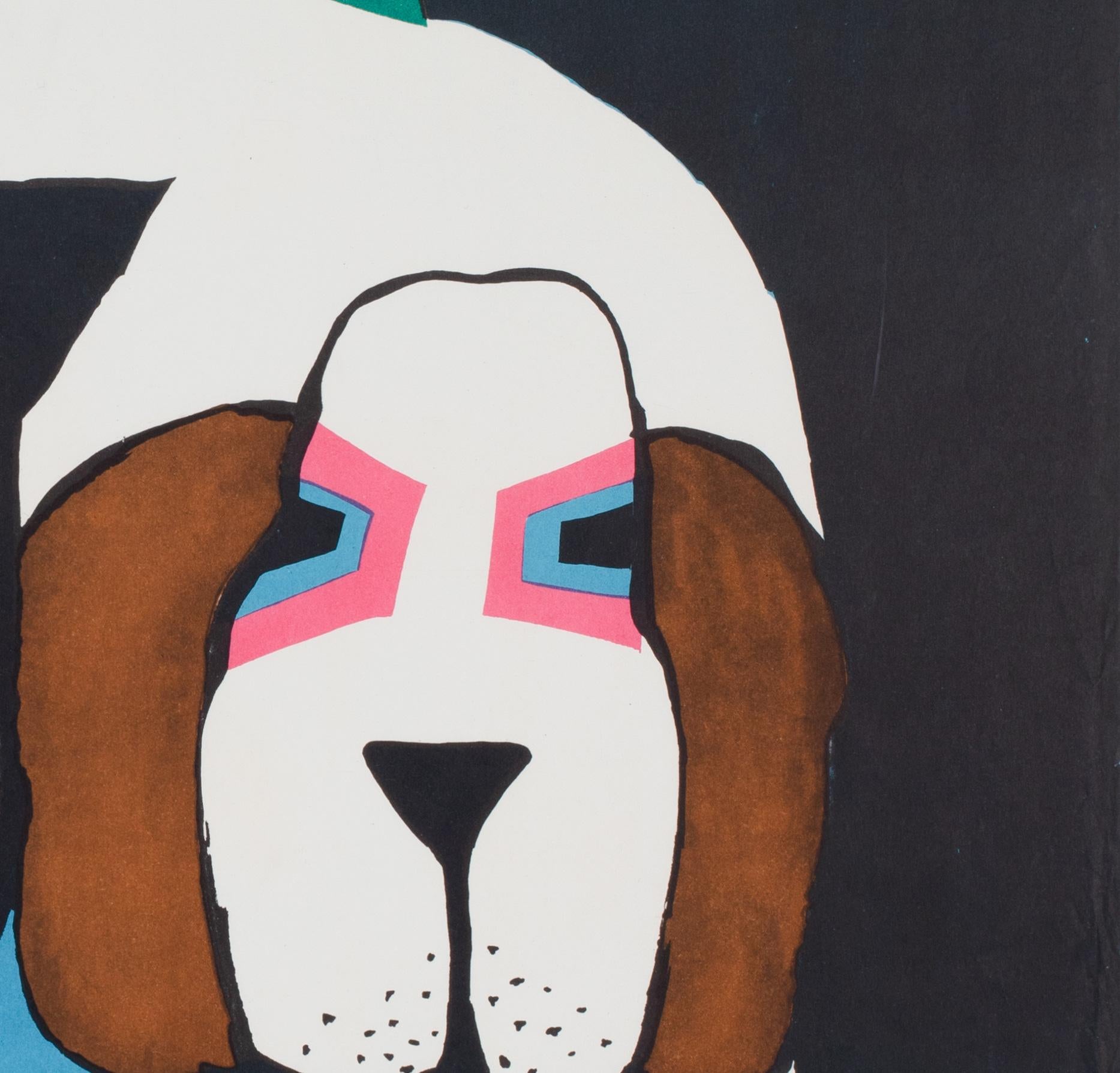 Cyrk Three Basset Hounds 1970s Polish B1 Circus Poster, ROMAN CIESLEWICZ For Sale 1