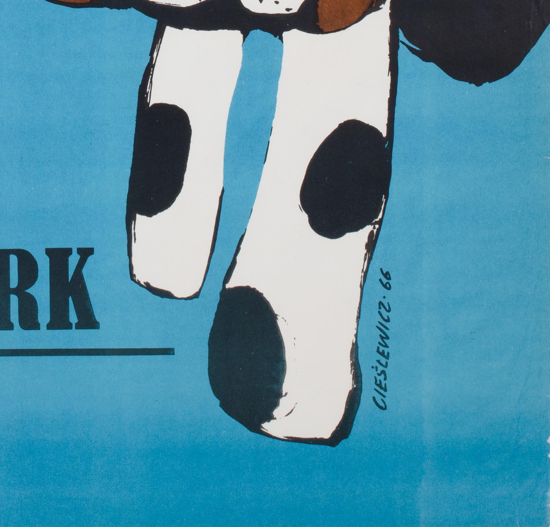 Cyrk Three Basset Hounds 1970s Polish B1 Circus Poster, ROMAN CIESLEWICZ For Sale 3