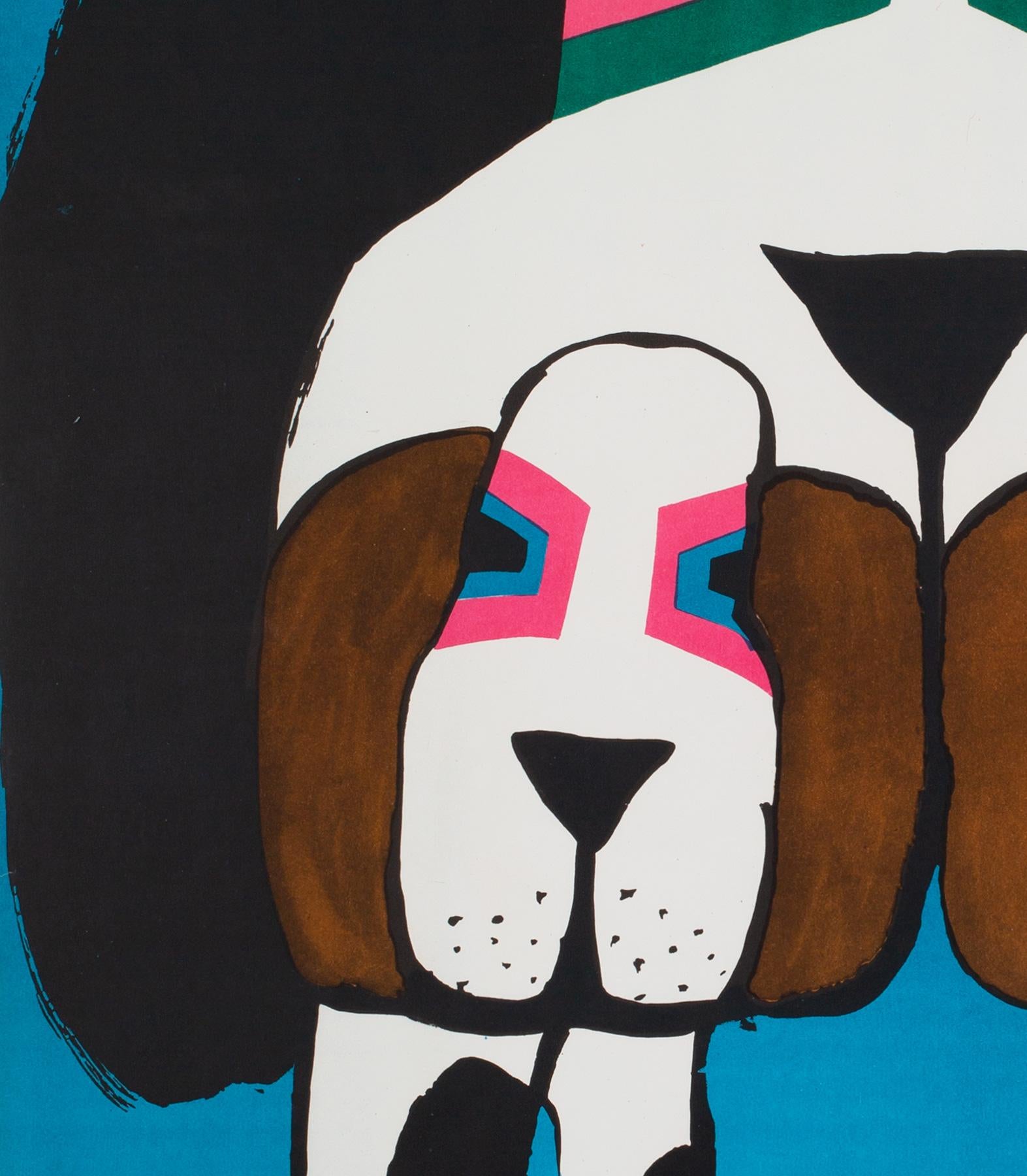 20th Century Cyrk Three Basset Hounds Polish B1 Circus Poster, Cieslewicz R1970s For Sale