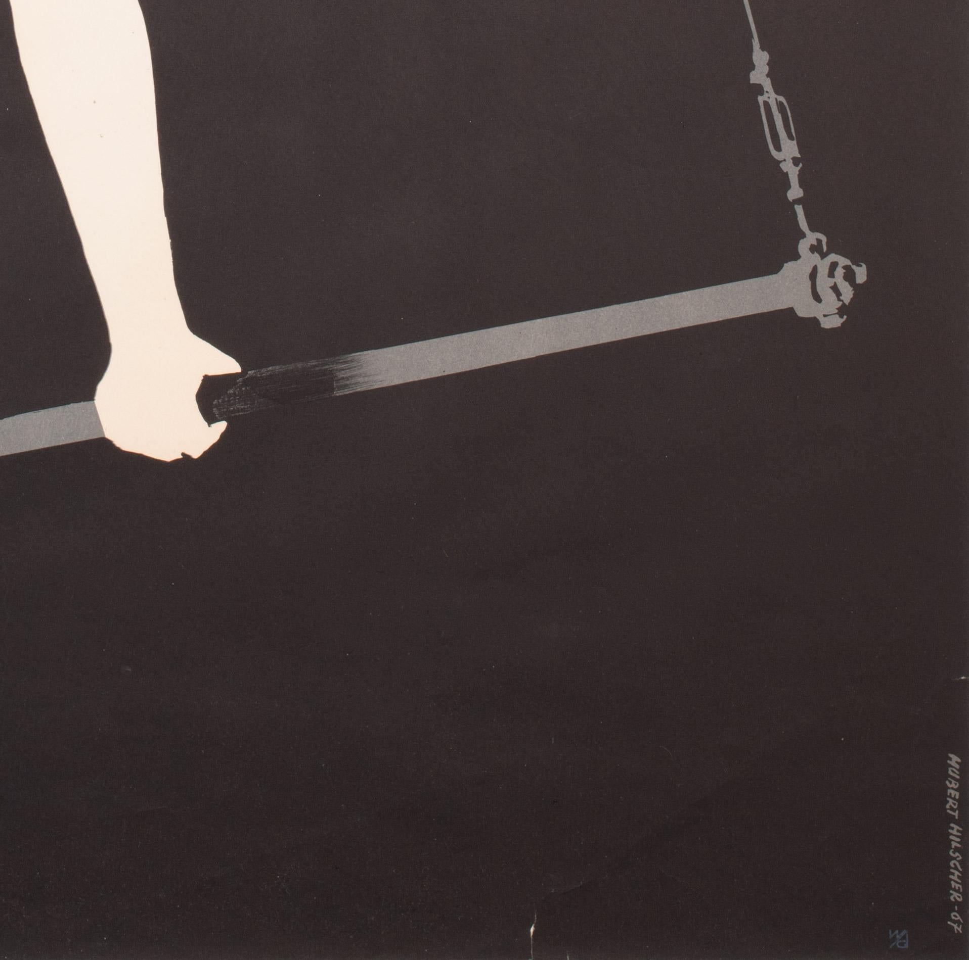 Cyrk Trapeze Aerialist 1967 Polish Circus Poster, Hilscher 3