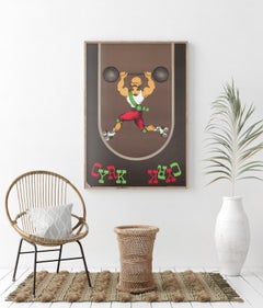 "CYRK WEIGHT LIFTING SKATER " Original Circus Poster, Jan KOTARBINSKI 1974