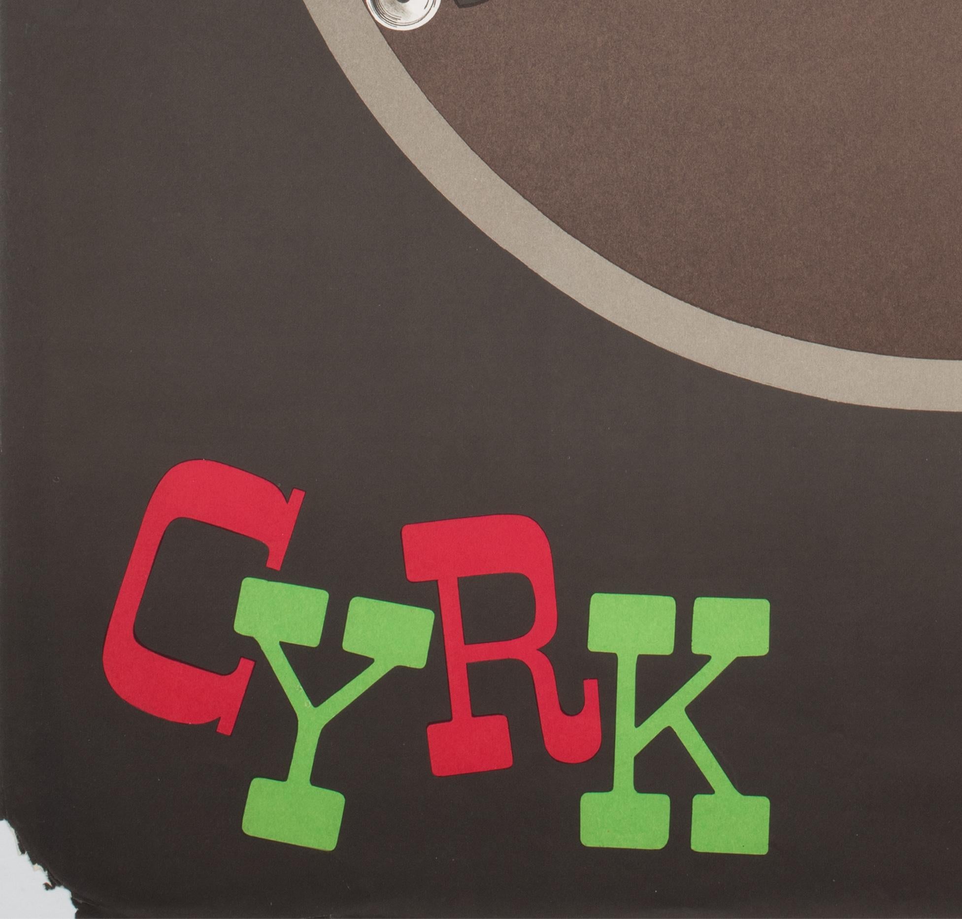 Affiche originale du cirque « CYRK WEIGHT LIFTING SKATER », Jan KOtarBINSKI, 1974 en vente 1