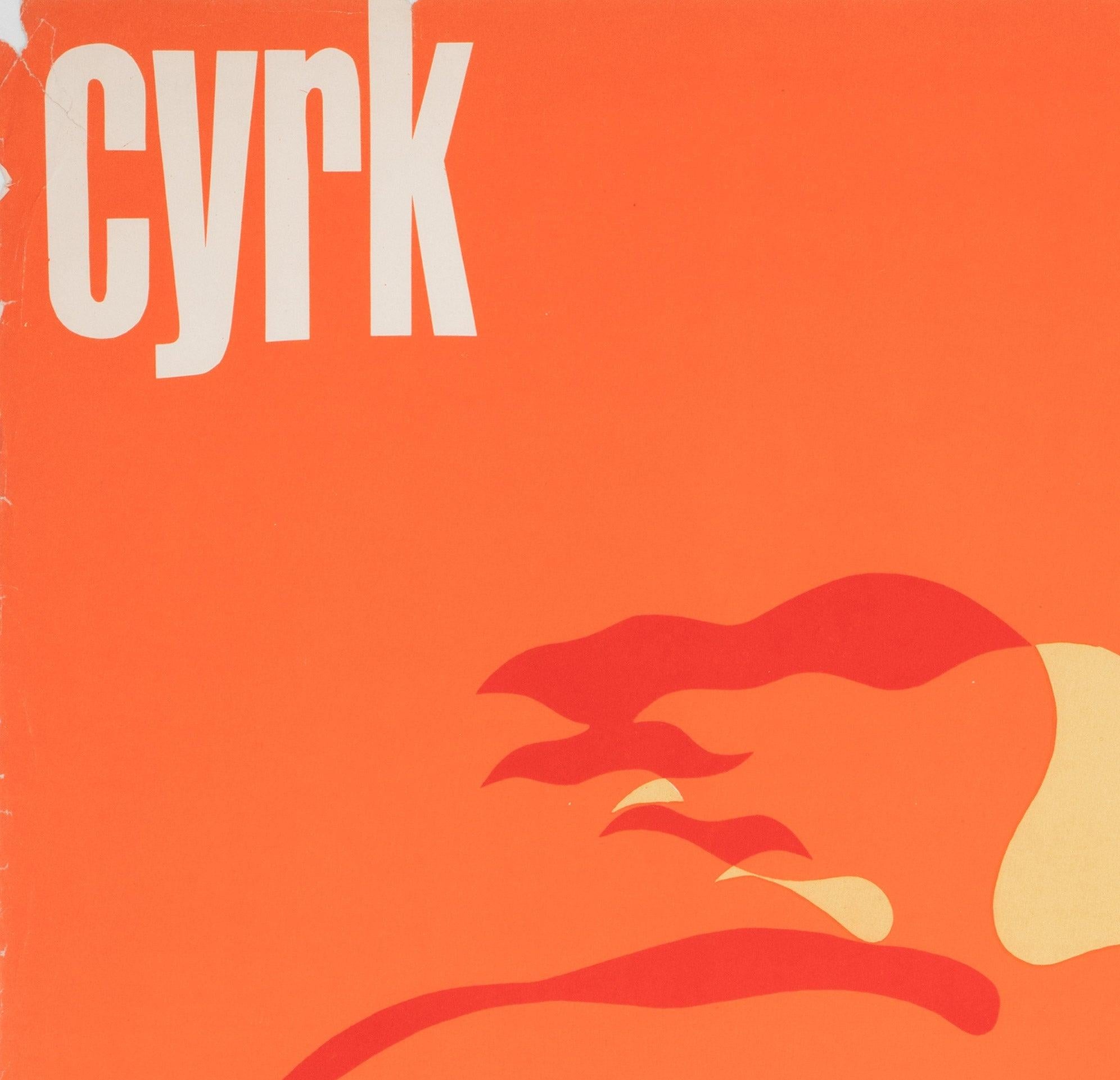 Cyrk Frau in Silhouette auf Ball 1968 Polnisches Zirkusplakat, Holdanowicz im Zustand „Gut“ im Angebot in Bath, Somerset