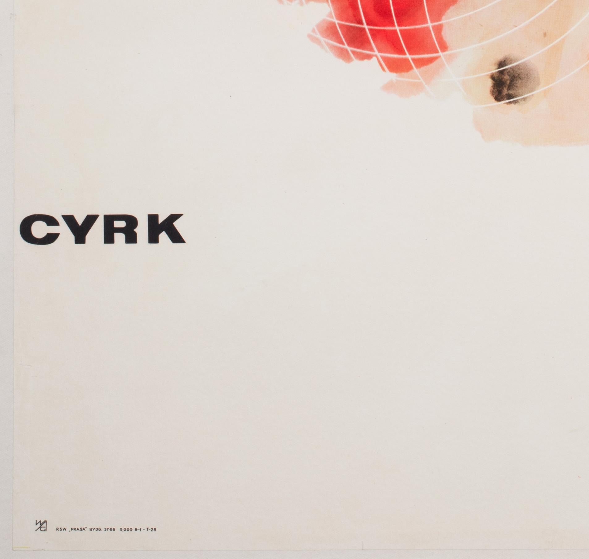 Cyrk Woman Juggler 1968 Polish Circus Poster, Maciej Urbaniec For Sale 2