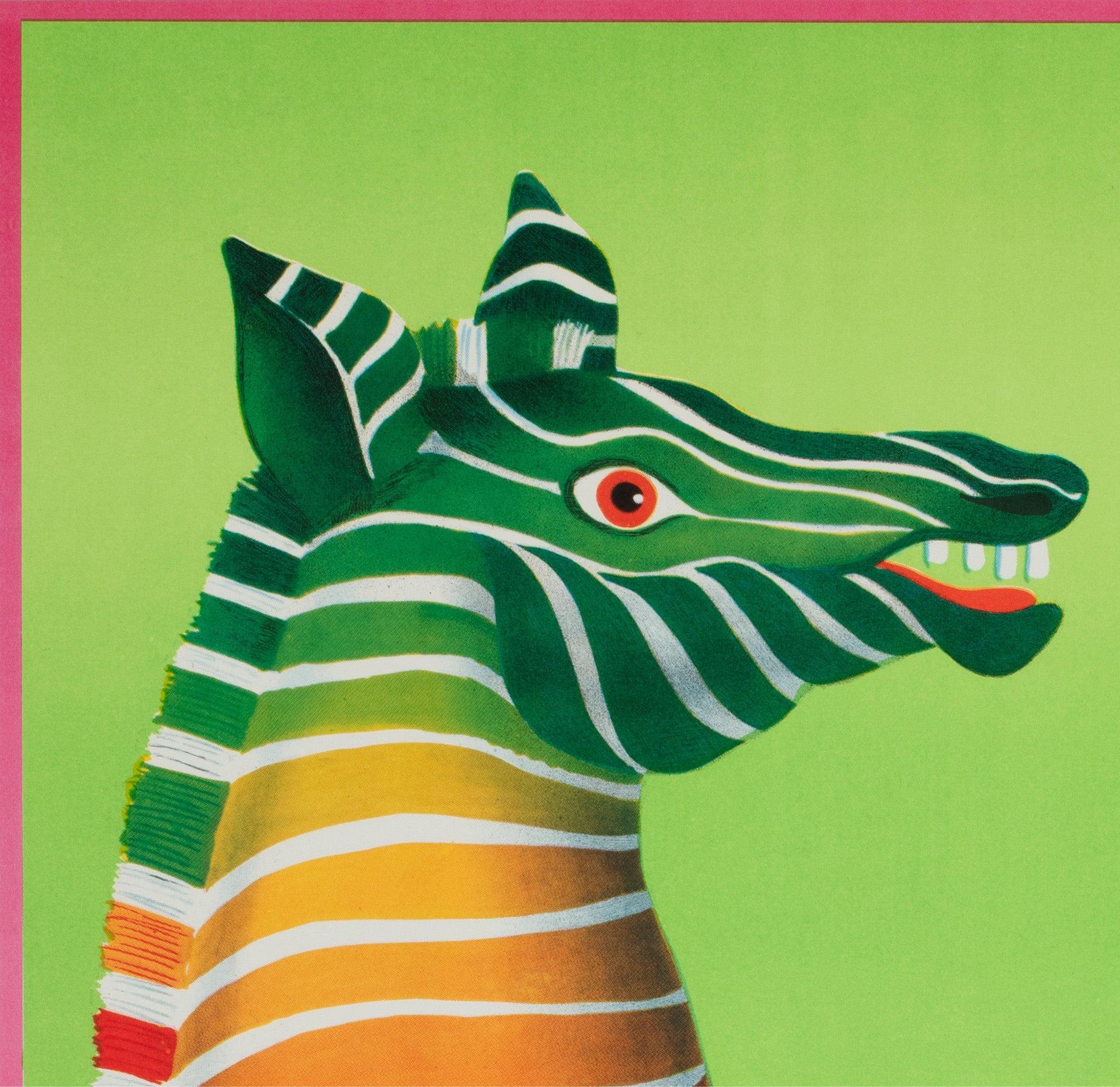 Cyrk Zebra Akrobat 1979 Polnisches Zirkusplakat, Hubert Hilscher im Zustand „Hervorragend“ im Angebot in Bath, Somerset
