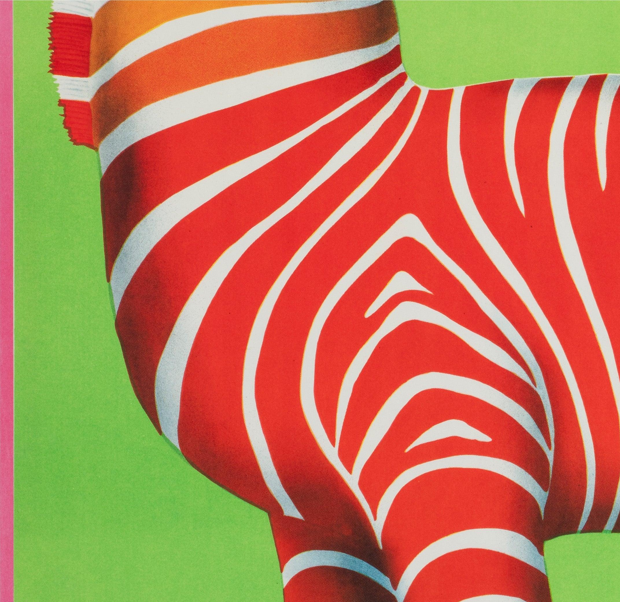 Cyrk Zebra Akrobat 1979 Polnisches Zirkusplakat, Hubert Hilscher (Papier) im Angebot