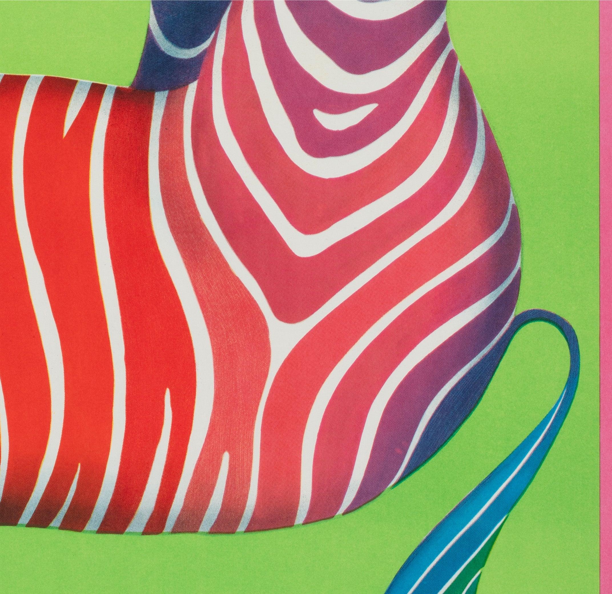 Cyrk Zebra Akrobat 1979 Polnisches Zirkusplakat, Hubert Hilscher im Angebot 1