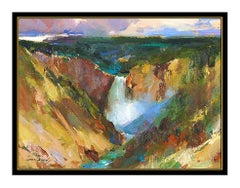 Cyrus Afsary Oil Painting On Canvas Original Yellowstone Landscape Signed Art