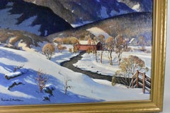 Cyrus J. Fulton Oregon Mountain Landscape Oil Painting on Canvas