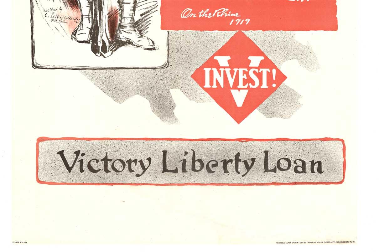 Original Victory Liberty Loan  Invest  1919 vintage poster - Print by Cyrus LeRoy Baldridge