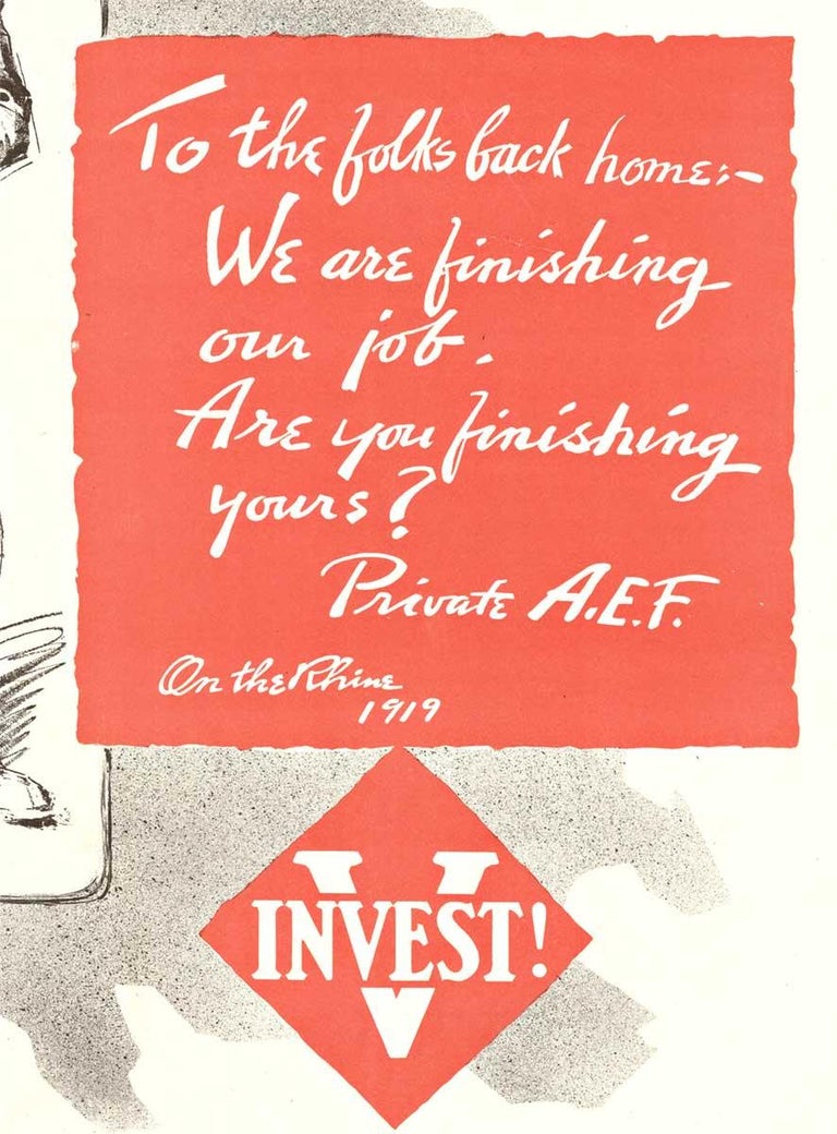 Cyrus LeRoy Baldridge Original Victory Liberty Loan Invest 1919