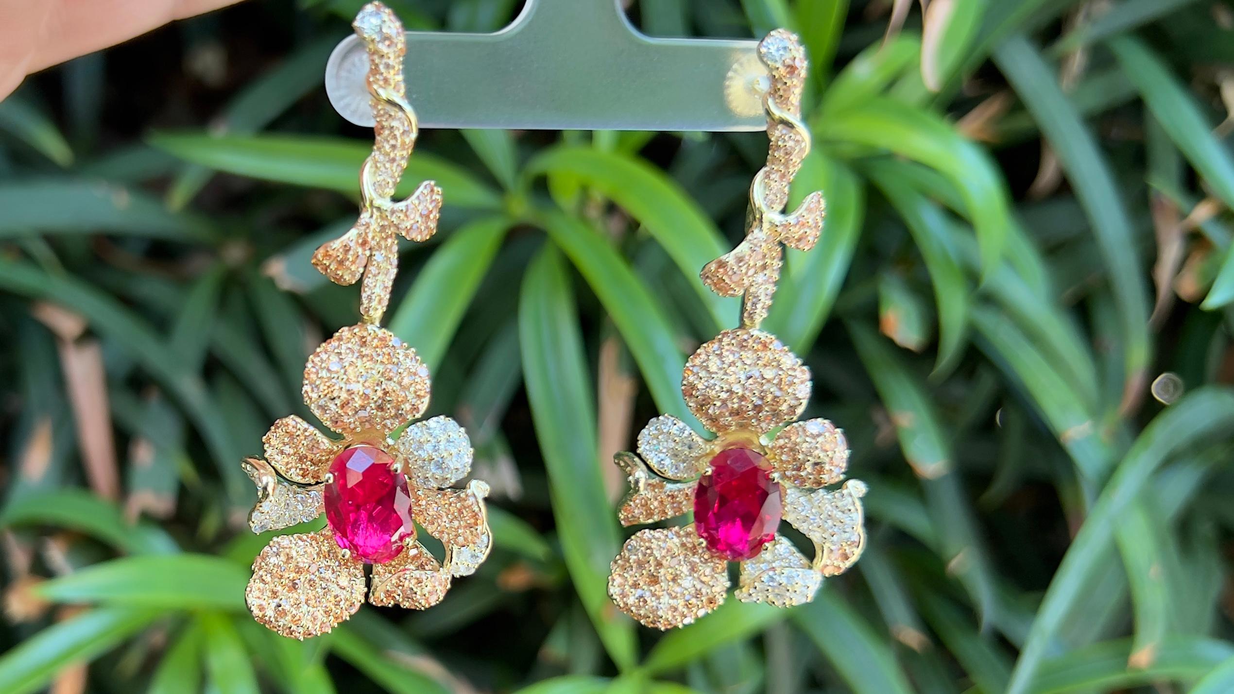 CZ Earrings Gold Over Silver
Length: 2 inches 