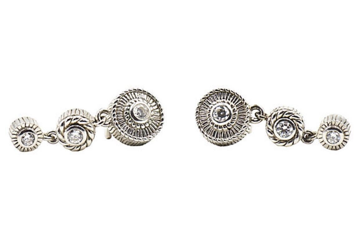 sterling silver dangling earrings