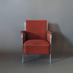 Czech 1930s Tubular Chrome Armchair