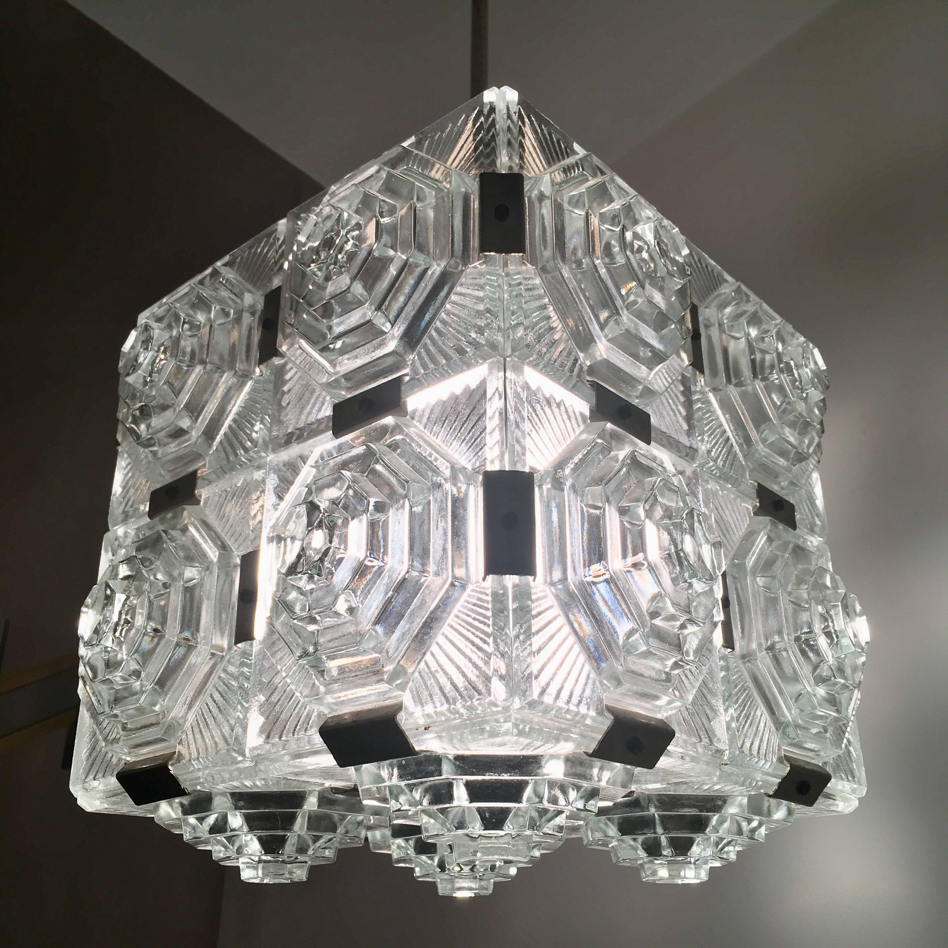 Kamenicky Senov Pendentif en cristal tchèque de 1960 en vente 1