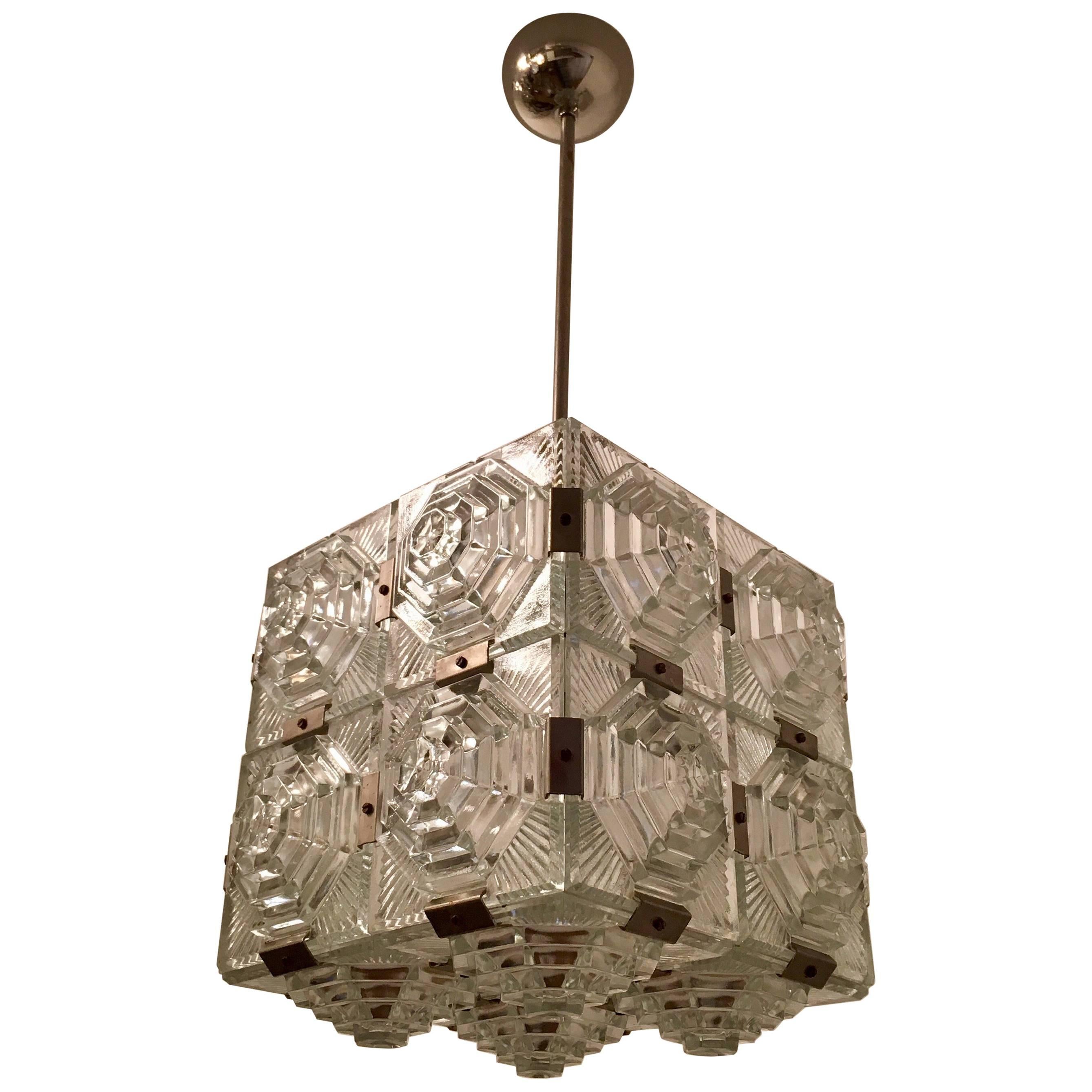 Czech 1960 Crystal Pendant Kamenicky Senov