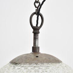 Czech Antique Cut Glass Pendant Light