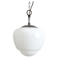 Antique Church Opaline Acorn Pendant Light