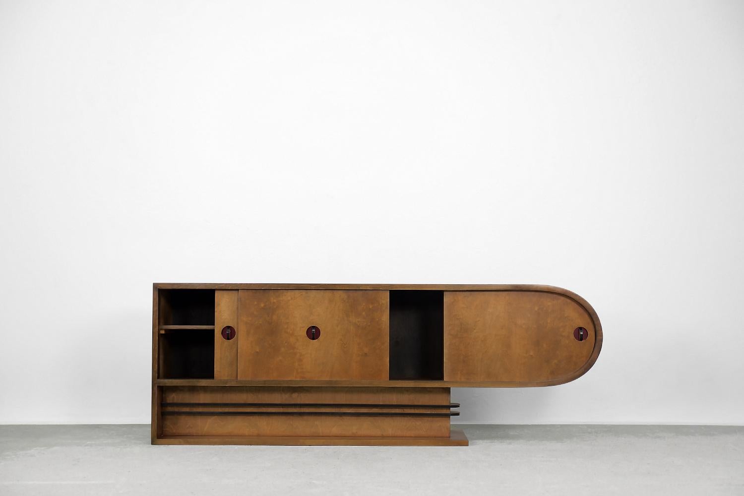 Czech Art Deco Birch Sideboard, 1920s 4