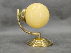 Czech Art Deco Brass and Champagne Glass Wall Light 1930s