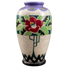 Czech Art Deco Ceramic Vase, 1930s