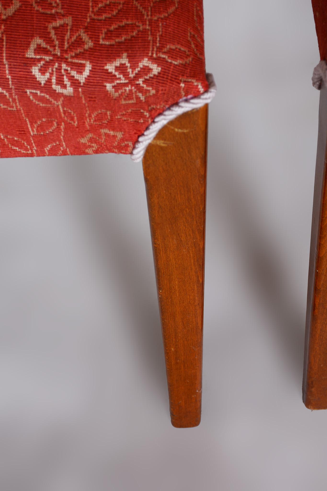 Art déco Chaises Art Déco tchèques, 4 pièces, conçues par Jindrich Halabala, UP Zavody, années 1940 en vente