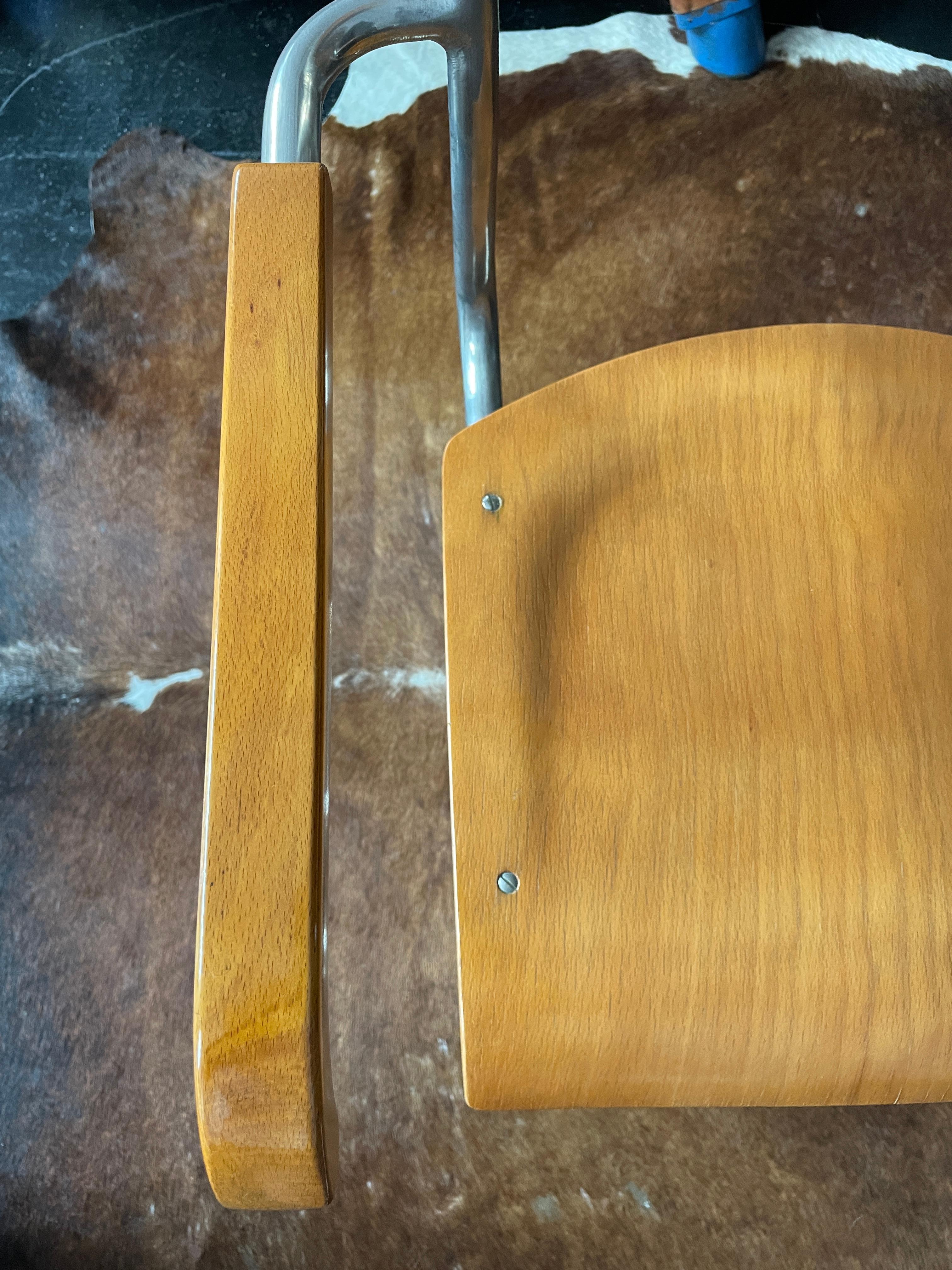 Czech Art Deco tubular steel cantilever chair by Ladislav Zak, 1930s For Sale 3