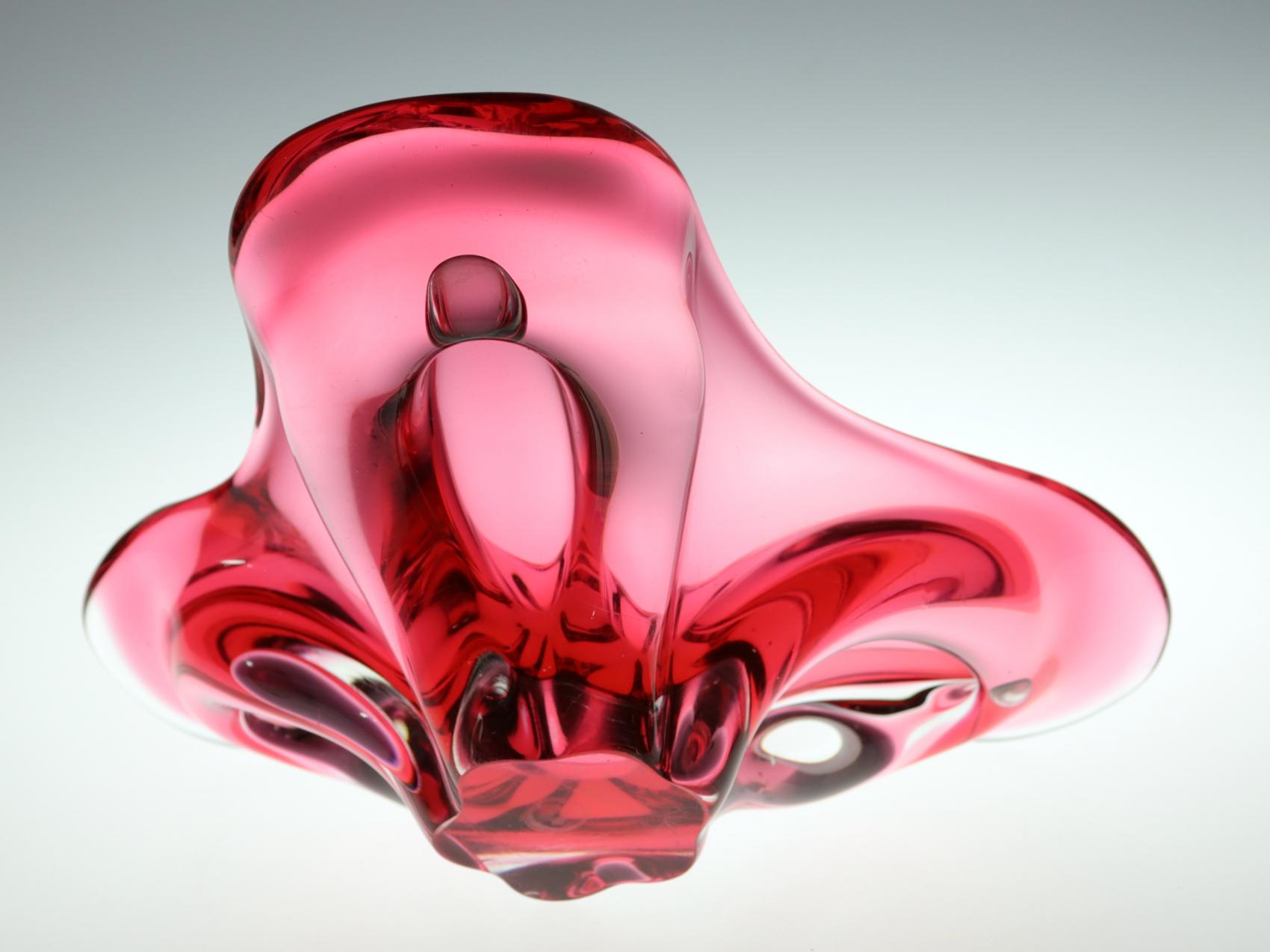 Mid-20th Century Czech Art Glass Bowl by Josef Hospodka, Chribska Glasswork, 1960