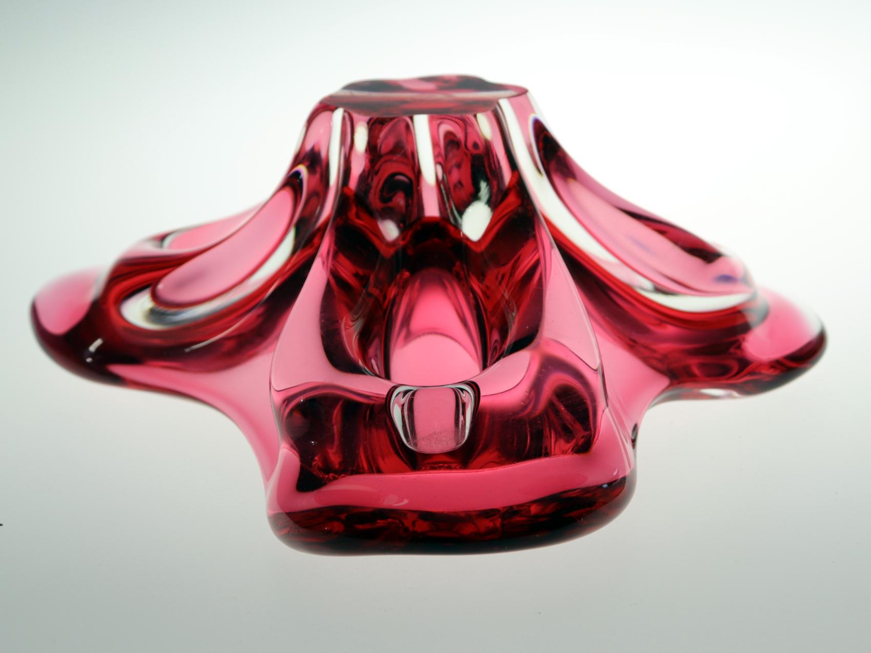 Czech Art Glass Bowl by Josef Hospodka, Chribska Glasswork, 1960 1