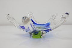 Czech Art Glass Bowl by Josef Hospodka for Chribska Glassworks, 1960's