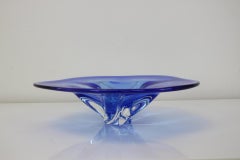 Czech Art Glass Bowl by Josef Hospodka for Chribska Glassworks, 1960's