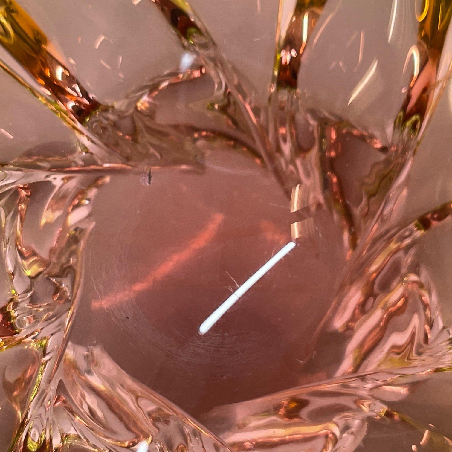 Cuenco de vidrio artístico checo de Josef Hospodka para Chribska Glassworks, años 60 en Bueno estado para la venta en Praha, CZ