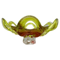 Czech Art Glass Bowl by Josef Hospodka for Chribska Glassworks, 1960's