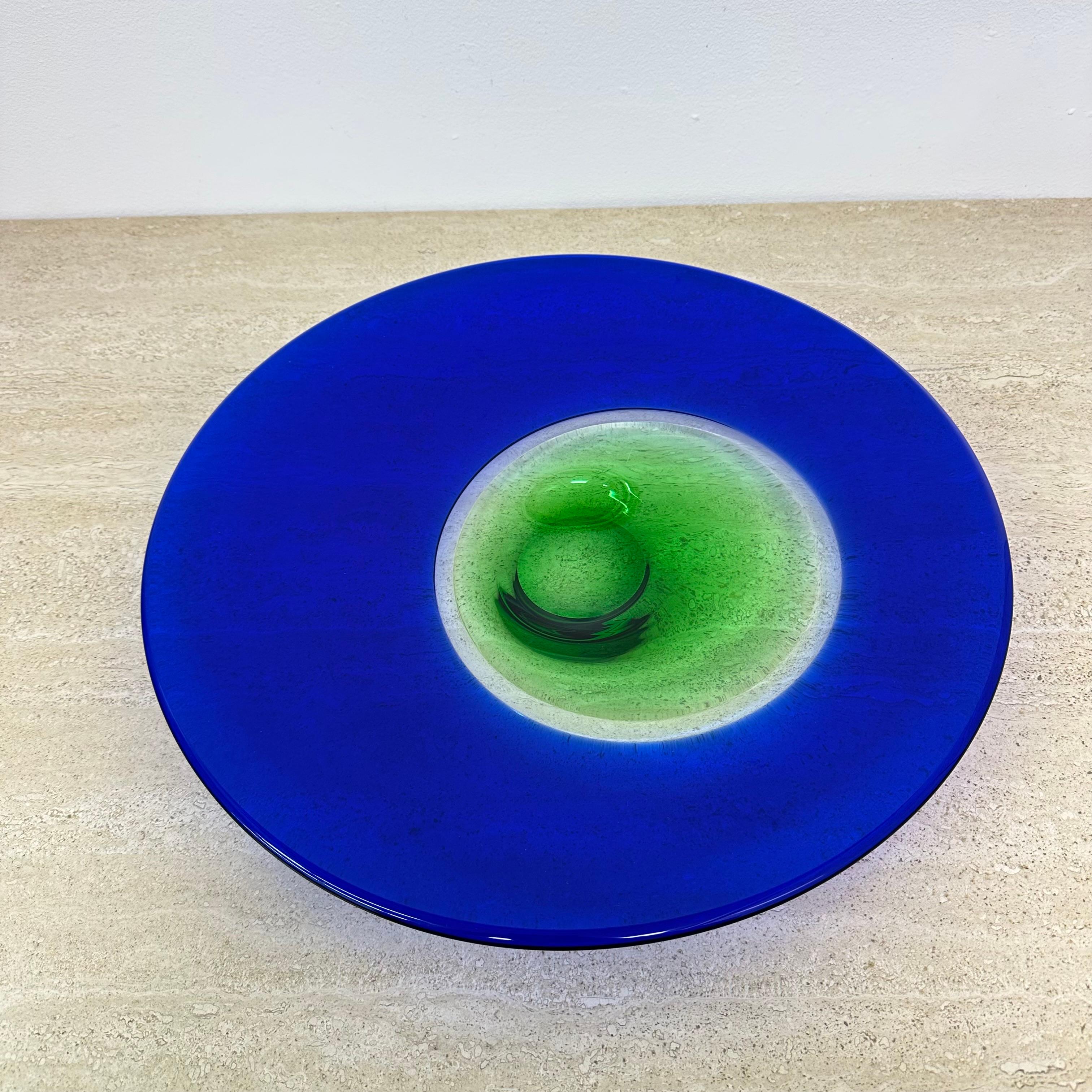 Ciotola in vetro artistico ceco di ladislav Palecek In condizioni buone in vendita a Delft, NL