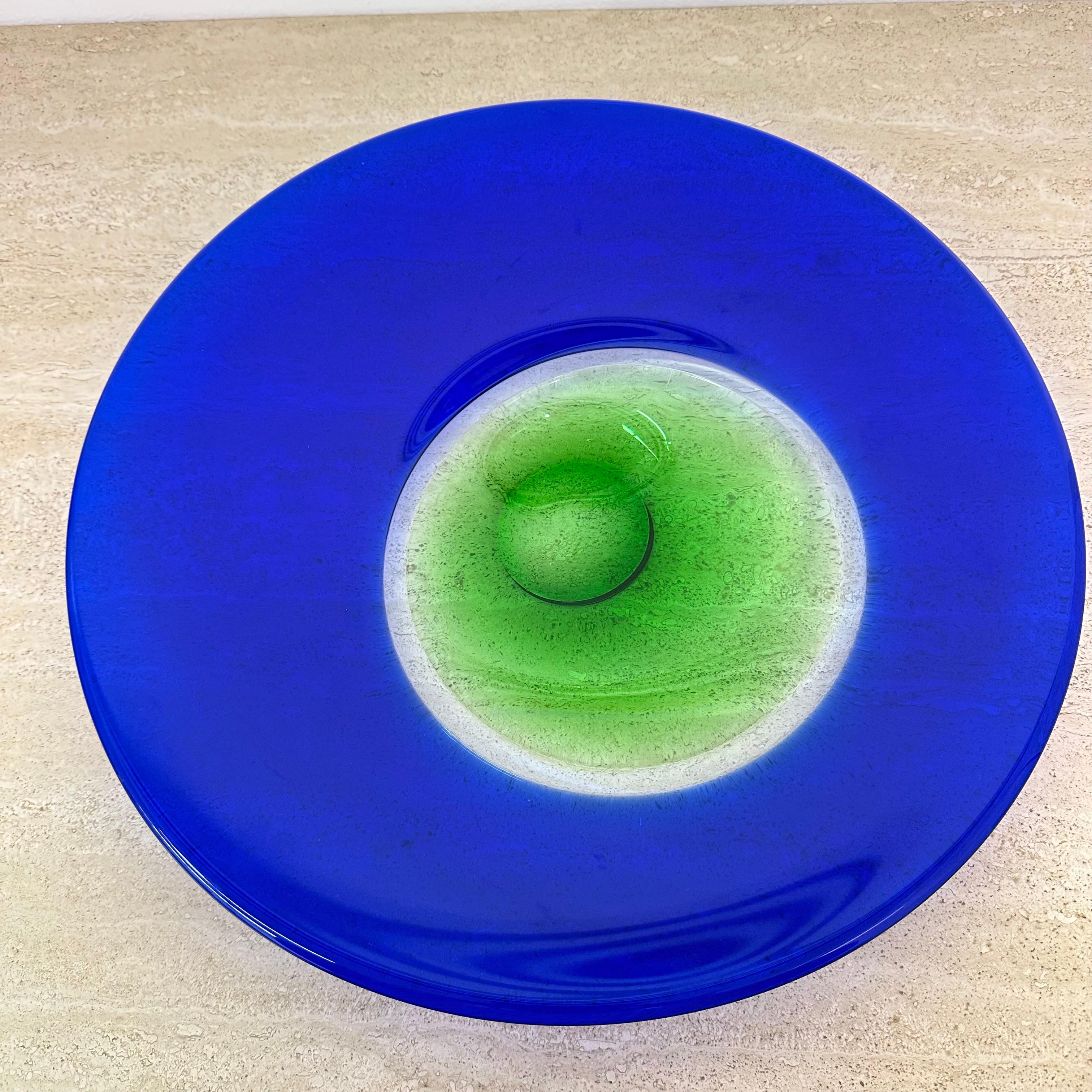 Ciotola in vetro artistico ceco di ladislav Palecek in vendita 1