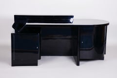 Bureau Art Déco noir avant-gardiste tchèque:: architecte Kysela:: brillant:: 1920