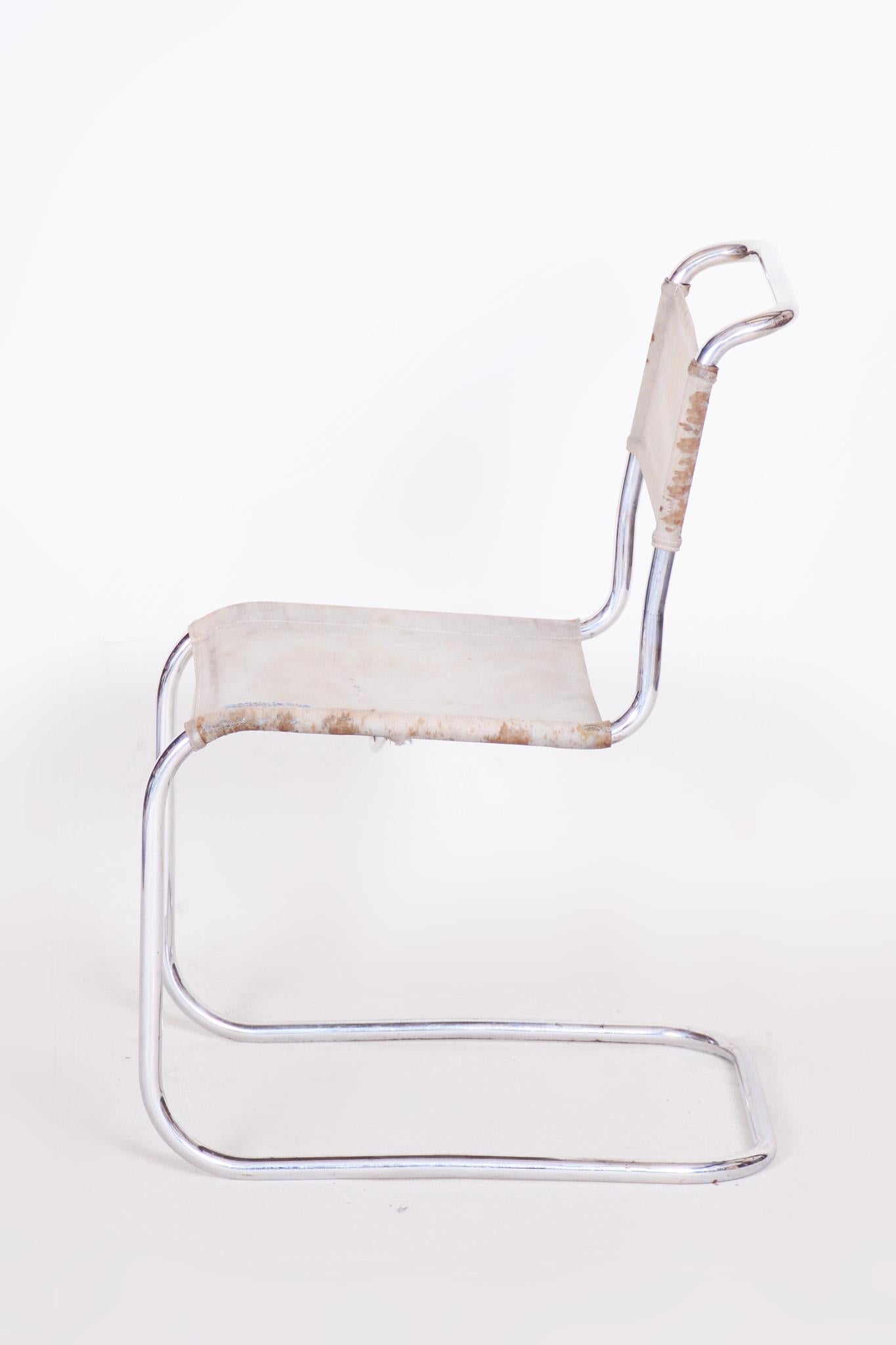 Czech Bauhaus Chair, Marcel Breuer and Robert Slezák, Chrome, 1930s 5