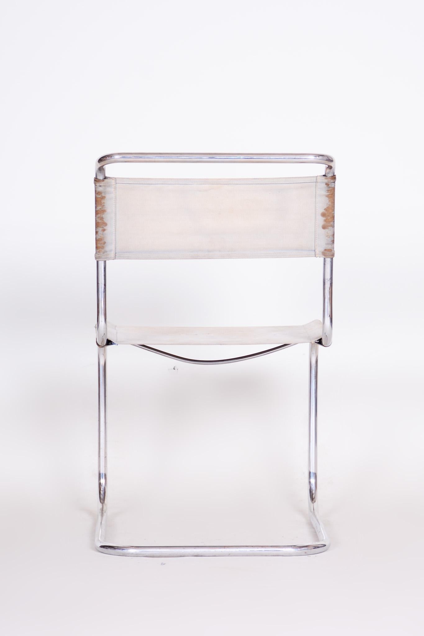 Czech Bauhaus Chair, Marcel Breuer and Robert Slezák, Chrome, 1930s In Good Condition In Horomerice, CZ
