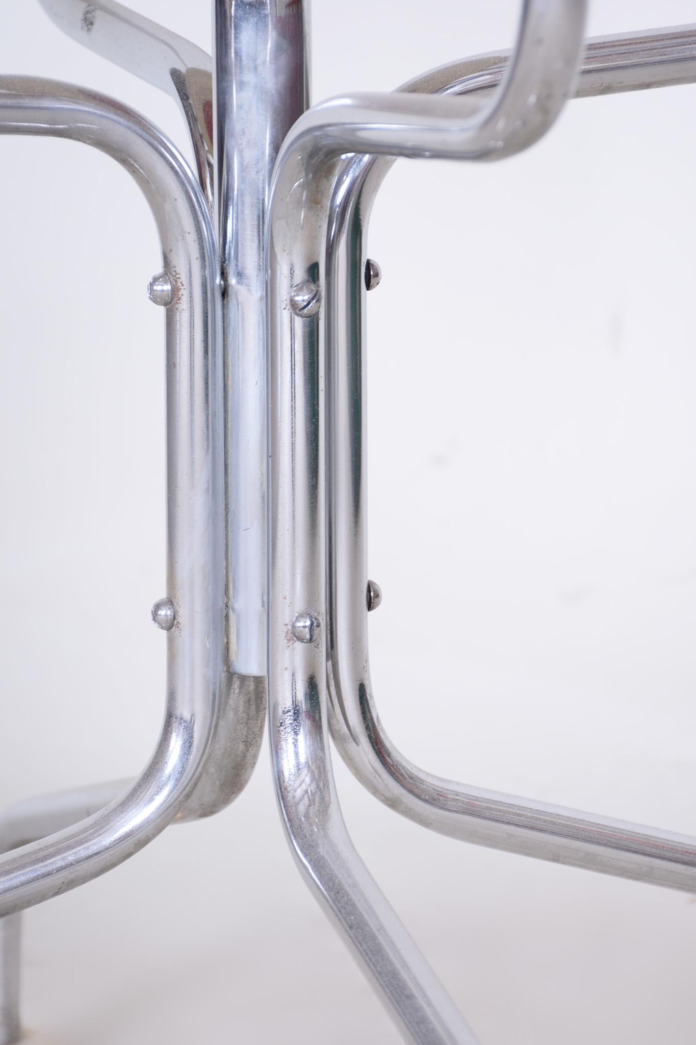 20th Century Czech Bauhaus Flower Stand Made of Chrome Plated Steel, Stable, 1930s For Sale