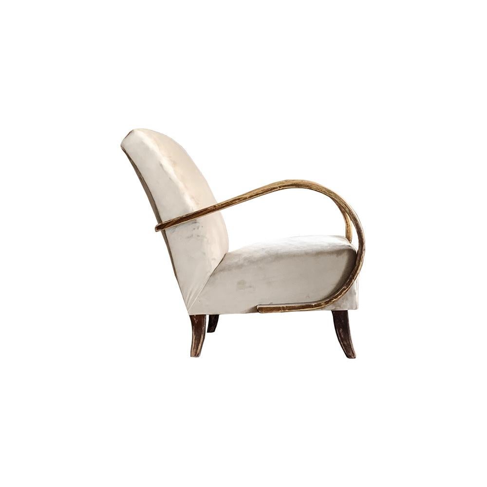 Sillón checo de madera curvada de Jindrich Halabala Moderno de mediados de siglo en venta