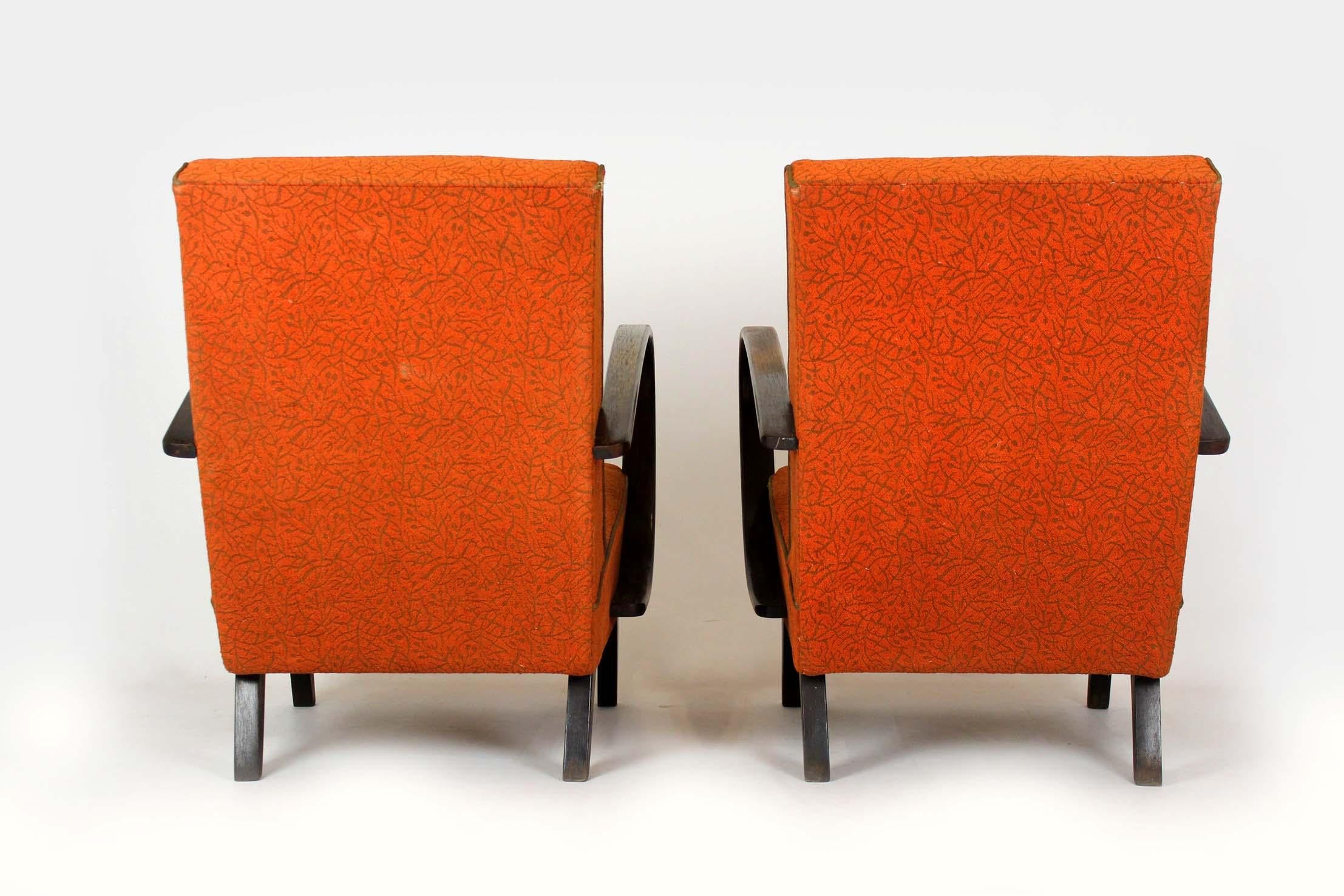 Tschechische Bugholzsessel von Jindřich Halabala für UP Závody, 1950er Jahre, 2er-Set im Angebot 8