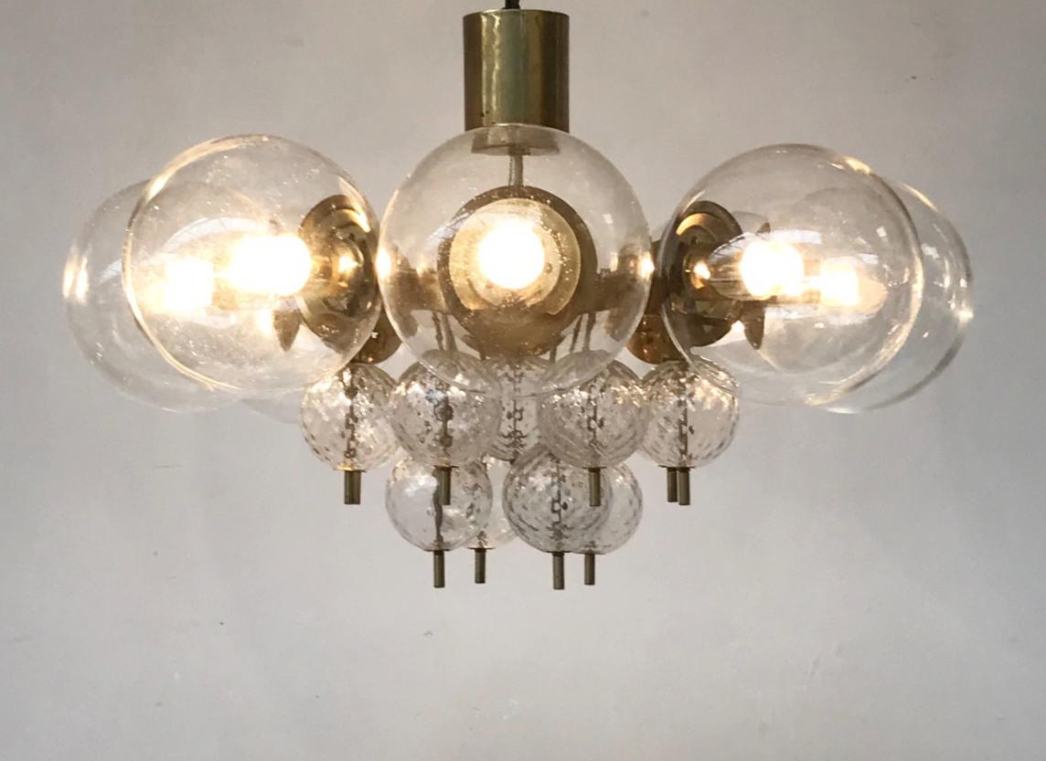 Czech chandelier with 8 glass spheres - 5 available
Price for one.
 